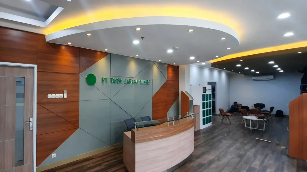 Hasil renovasi kantor PT Tayoh Sarana Sukses Hasil renovasi kantor PT Tayoh Sarana Sukses - Receptionist