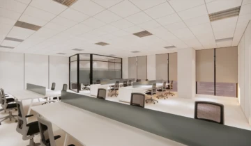 Area Kerja Staff Desain area kerja staff kantor di Alamanda Tower, Cilandak, Jakarta Selatan