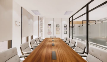 Ruang Meeting Besar Desain ruang meeting besar di PT BMB, Alamanda Tower, Jakarta Selatan